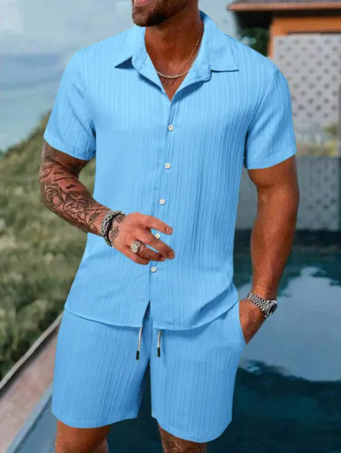 Men's Summer Comfort Shirt & Shorts Outfit