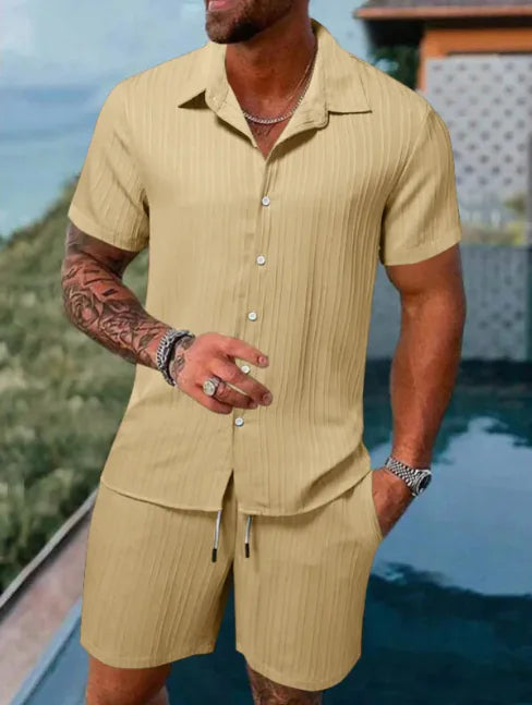 Men's Summer Comfort Shirt & Shorts Outfit