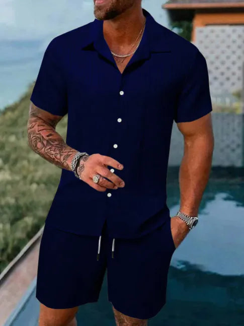 Men's Summer Comfort Shirt & Shorts Outfit