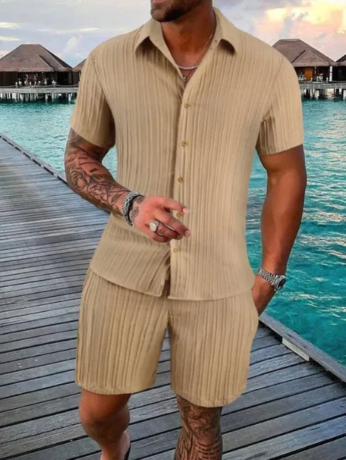 Men's Summer Comfort Shirt & Shorts Outfit