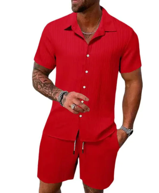 Men's Summer Comfort Shirt & Shorts Outfit
