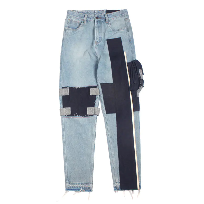 Patchwork Skinny Jeans for Women