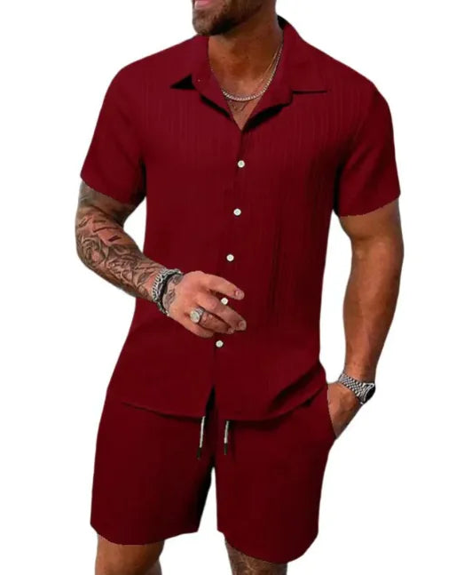 Men's Summer Comfort Shirt & Shorts Outfit