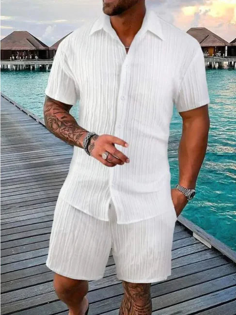 Men's Summer Comfort Shirt & Shorts Outfit