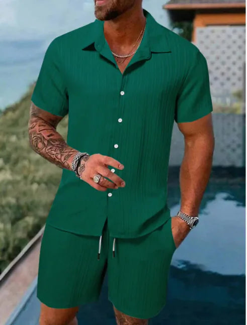 Men's Summer Comfort Shirt & Shorts Outfit