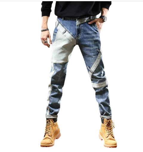 Patchwork Skinny Jeans for Women