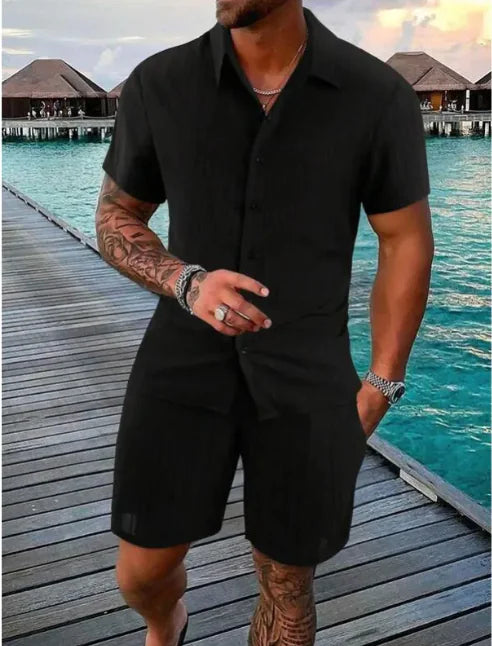 Men's Summer Comfort Shirt & Shorts Outfit
