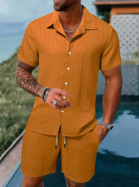 Men's Summer Comfort Shirt & Shorts Outfit
