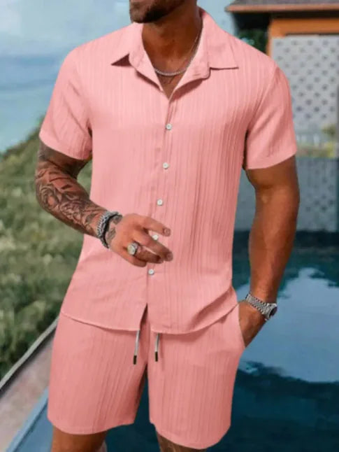Men's Summer Comfort Shirt & Shorts Outfit