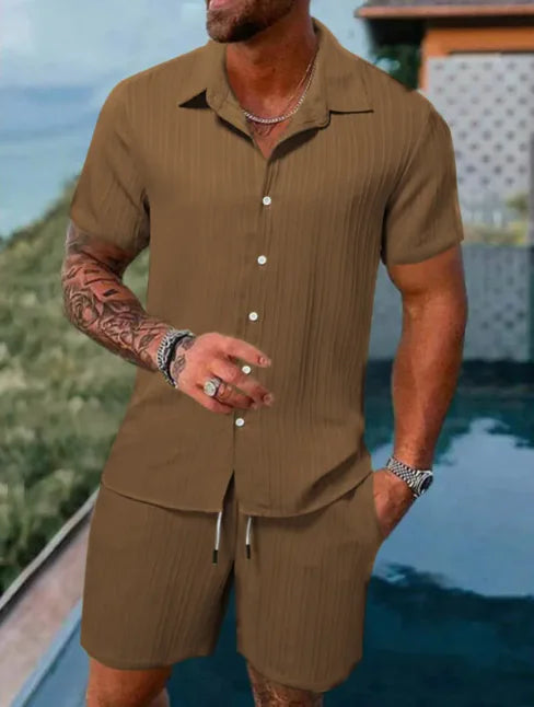 Men's Summer Comfort Shirt & Shorts Outfit