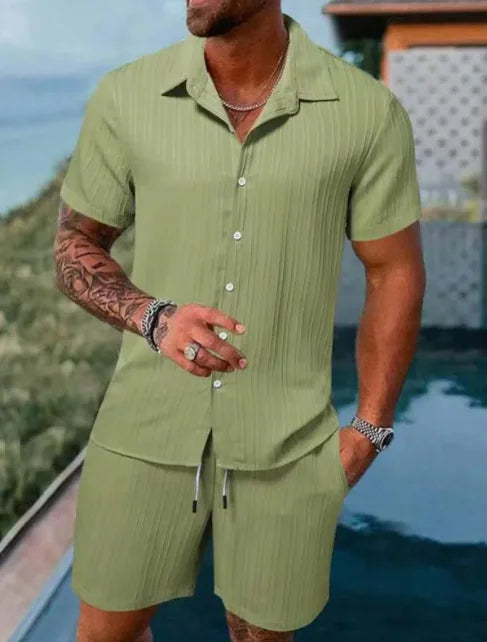 Men's Summer Comfort Shirt & Shorts Outfit